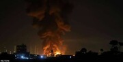 آتش‌سوزی گسترده در پالایشگاه نفت کویت + فیلم