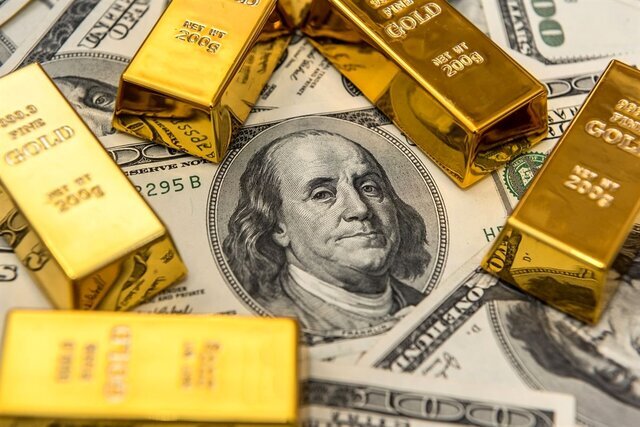 طلای جهانی با کاهش اندک دلار، پرواز کرد
