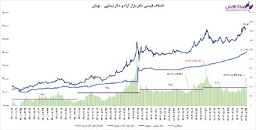 اختلاف بین دلار نیمایی و دلار بازار آزاد به 35% رسید!!